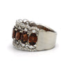 Side profile of the 14k white gold cognac zircon diamond band - Thumbnail 2