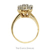 Square Shaped 1cttw 7 Diamond Cluster Ring in 14k Yellow Gold - Thumbnail 2
