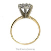 7 Round Brilliant Cut 1cttw Diamond Cluster Ring in 10k Yellow Gold - Thumbnail 2