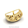 Garnet and Diamond Cluster Slide Pendant in 14k Yellow Gold - Thumbnail 2