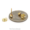 1/4cttw Round Diamond Stud Earrings in 10k Yellow Gold Butterfly Pushbacks - Thumbnail 3