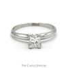.65ct Princess Cut Diamond Solitaire Engagement Ring in 4 Prong Platinum Setting - Thumbnail 1