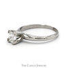 .65ct Princess Cut Diamond Solitaire Engagement Ring in 4 Prong Platinum Setting - Thumbnail 3