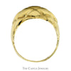 Dome Ring With Pattern In 10KT Yellow Gold - Thumbnail 2