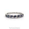 Sapphire & Diamond Le Vian Designer Band in 14k White Gold - Thumbnail 1