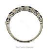 Sapphire & Diamond Le Vian Designer Band in 14k White Gold - Thumbnail 2