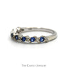 Sapphire & Diamond Le Vian Designer Band in 14k White Gold - Thumbnail 3