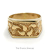 10k Yellow Gold Nugget Style Men's Ring - 10.75 - Thumbnail 1
