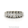 1cttw 7 Marquise Cut Diamond Band in 14k White Gold - Thumbnail 1