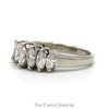 1cttw 7 Marquise Cut Diamond Band in 14k White Gold - Thumbnail 3