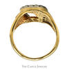 Diamond Accented Horseshoe Ring with Horse Head Center in 10k Yellow Gold - Thumbnail 2
