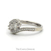 1/2cttw Double Diamond True Love/Best Friend Ring in 14k White Gold - Thumbnail 3