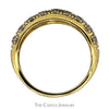 Multi-Column 1cttw Diamond Cluster Band in 10k Yellow Gold - Thumbnail 2