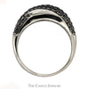 Wavy Black & White 2cttw Diamond Cluster Band in 14k White Gold - Thumbnail 2