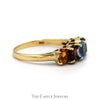 5 Oval Cut Multi Gemstone Ring in 10k Yellow Gold - Thumbnail 3