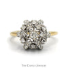 Starburst .35cttw Diamond Cluster Ring in 14k Yellow Gold - Thumbnail 1