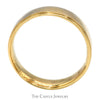 6mm Wide Men's Cross Designed Wedding Band with Diamond Accents in 10k Yellow Gold - Thumbnail 2