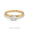 1/2ct Princess Cut Diamond Solitaire Engagement Ring in 14k Yellow Gold - Thumbnail 1