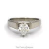 .59ct Pear Cut Diamond Solitaire Engagement Ring in 14k White Gold Cathedral Mounting - Thumbnail 1