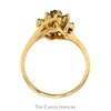 1/4cttw Diamond Starburst Cluster Ring in 14k Yellow Gold - Thumbnail 2