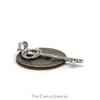 Illusion Set Diamond Accented Key Pendant in 10k White Gold - Thumbnail 3