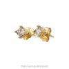 .20cttw Princess Cut Diamond Stud Earrings in 14k Yellow Gold - Thumbnail 2