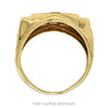 Front-facing view of the 10k yellow gold men's diamond ring - Thumbnail 3