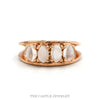 14K Rose Gold 5 Oval Moonstone Split Shank Ring