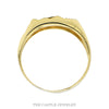 Nugget Style Ring with Illusion Set Diamond Accents in 10k Yellow Gold - Thumbnail 2