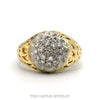 10k yellow gold 0.25ctw diamond Kentucky Cluster ring — top view - Thumbnail 1