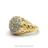 Side profile of the 10k yellow gold Kentucky Cluster ring - Thumbnail 2