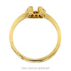 Front-facing view of the 14k yellow gold diamond horseshoe ring - Thumbnail 3