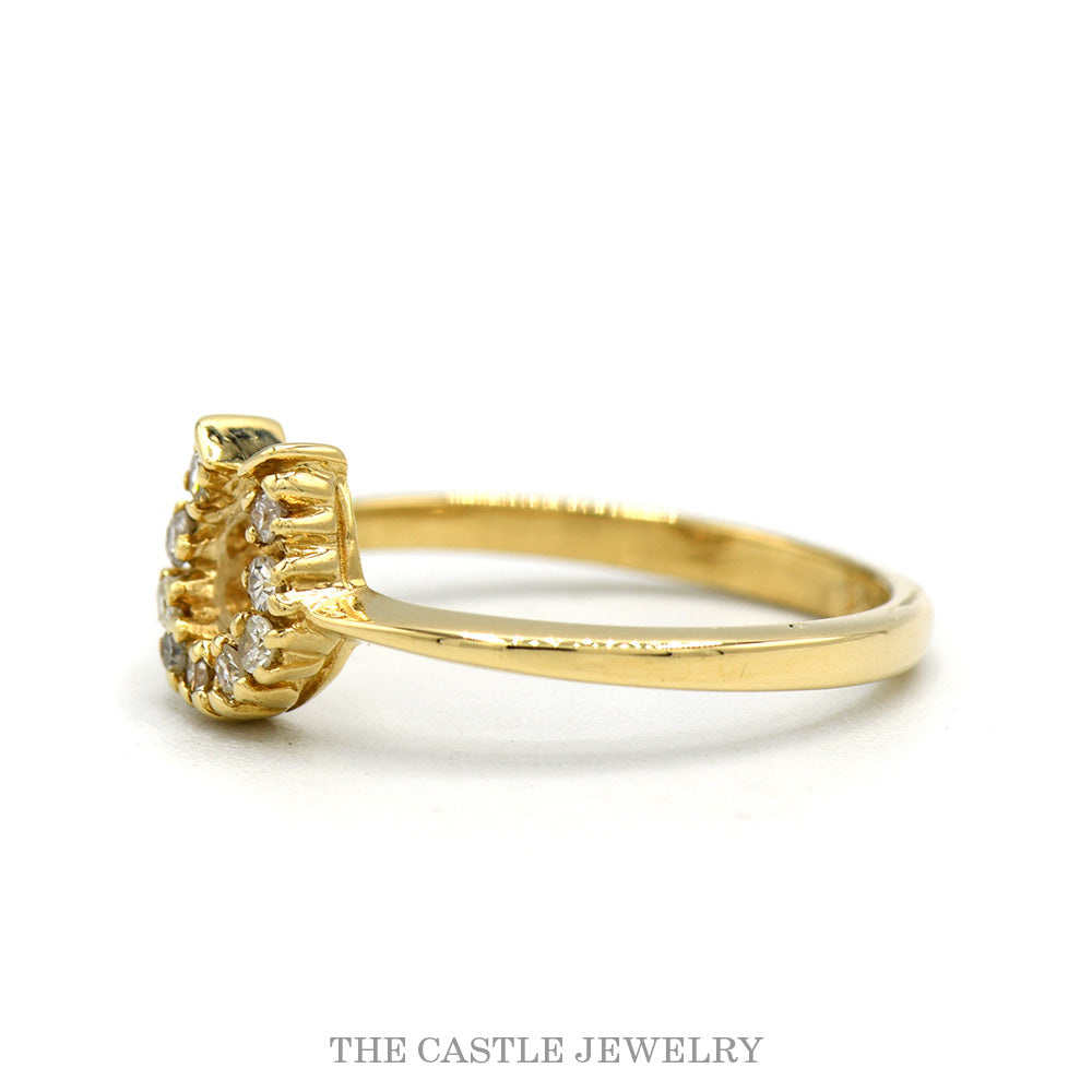 Diamond Horseshoe Ring | 14k YG .09ctw – The Castle Jewelry