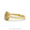 Side profile of the 14k yellow gold horseshoe ring - Thumbnail 2