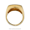 Front-facing view of the 1/10oz American Gold Eagle coin ring in polished 10k yellow gold - Thumbnail 3