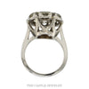 Front-facing view of the 3cttw seven diamond cluster ring in 14k white gold - Thumbnail 3
