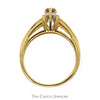 Marquise Diamond Engagement Ring .20CT With .30CTTW Channel-Set Baguette Cut Diamonds In 14KT Yellow Gold - Thumbnail 2