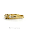 Marquise Diamond Engagement Ring .20CT With .30CTTW Channel-Set Baguette Cut Diamonds In 14KT Yellow Gold - Thumbnail 3