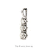Three Diamond Pendant With .75 CTTW In 14KT White Gold - Thumbnail 3
