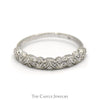 Illusion Set Diamond Stackable Band in 10k White Gold - Thumbnail 1