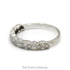 Illusion Set Diamond Stackable Band in 10k White Gold - Thumbnail 3