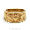 14k Yellow Gold Claddagh Designed Wedding Band - Size 5 - Thumbnail 1