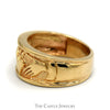 14k Yellow Gold Claddagh Designed Wedding Band - Size 5 - Thumbnail 3