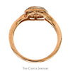 Oval Shaped Cocoa Diamond Cluster with White Diamond Halo and Accented Sides in 14k Rose Gold - Thumbnail 2