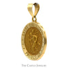 Saint Christopher Coin Pendant in 14k Yellow Gold - Thumbnail 2
