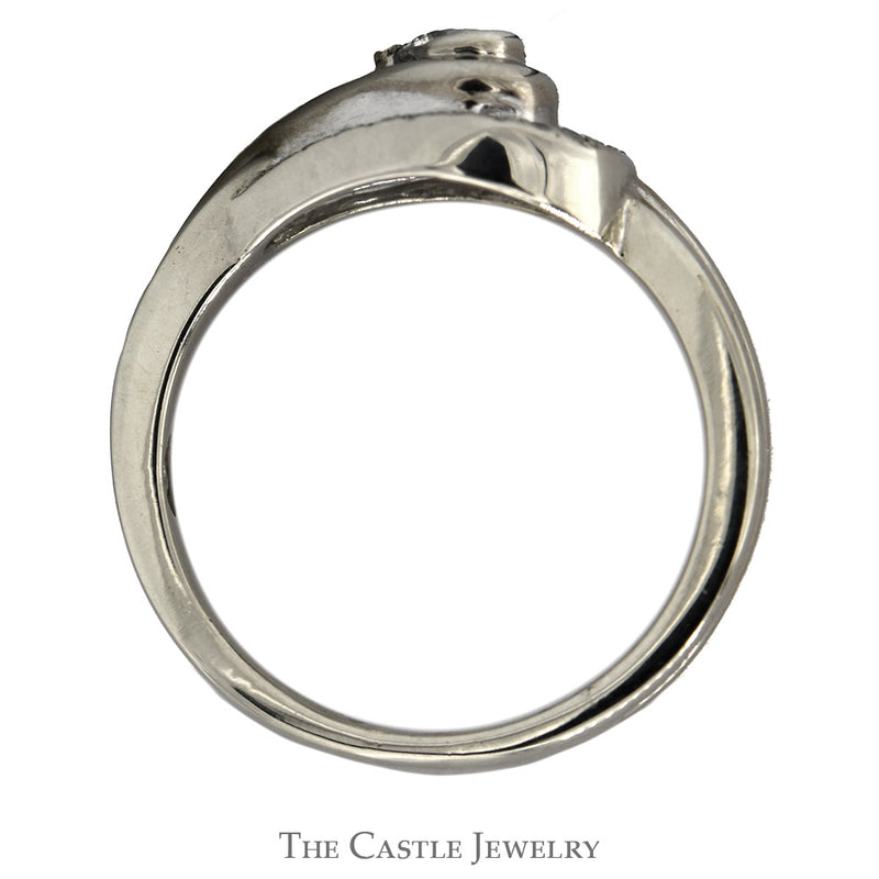 .33cttw Round Diamond Loop Designed Ring in 14k White Gold