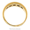 1/2cttw 5 Round Diamond Wedding Band in 14k Yellow Gold - Thumbnail 2