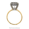 .85cttw Round 7 Diamond Cluster Ring in 10k Yellow Gold - Thumbnail 2