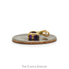 Heart Cut Amethyst Solitaire Pendant with Cubic Zirconia Accent in 10k Yellow Gold Split Bail - Thumbnail 3