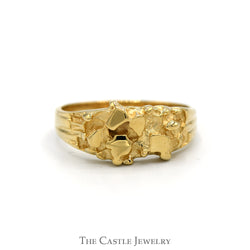 Nugget Style Ring in 14k Yellow Gold - Size 11